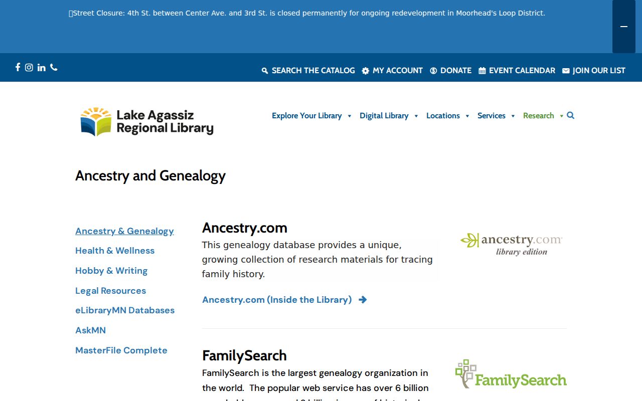 Moorhead city directory research through Lake Agassiz Regional Library microfilm
